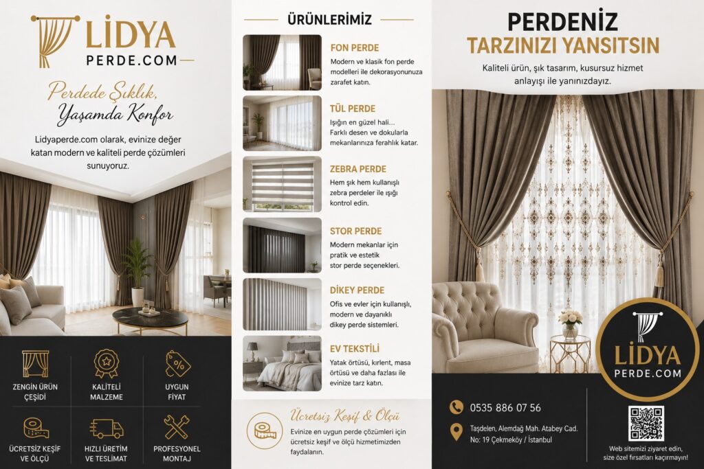 Lidya Perde - Cam Tavan Perdesi